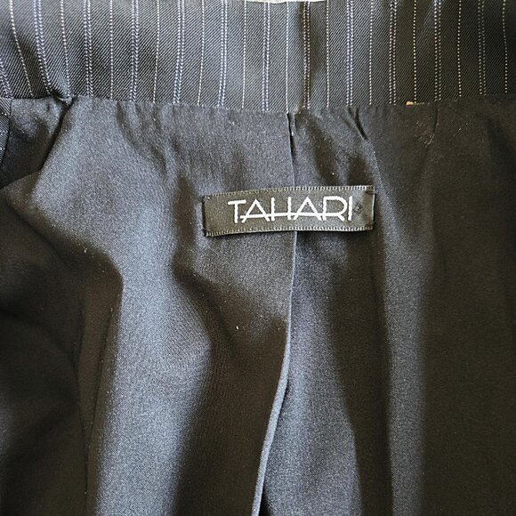 Tahari Women's Blazer, Black Pinstripe - Picture 3 of 7